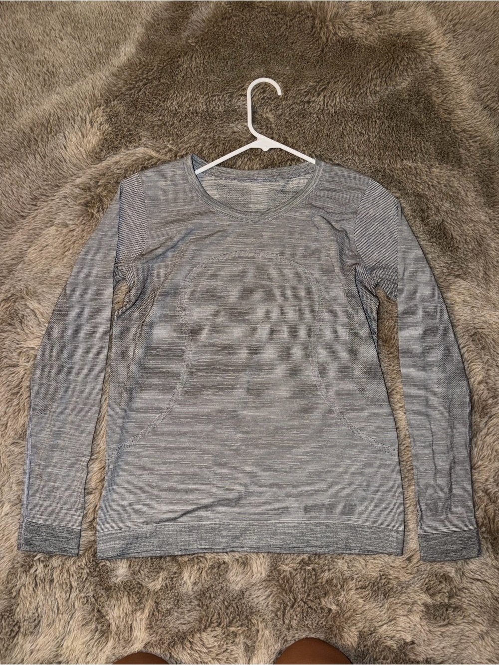 lululemon athletica Heathered Light Gray Crewneck Sweater